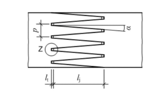 Esquema de uma ligação fingerjoint
