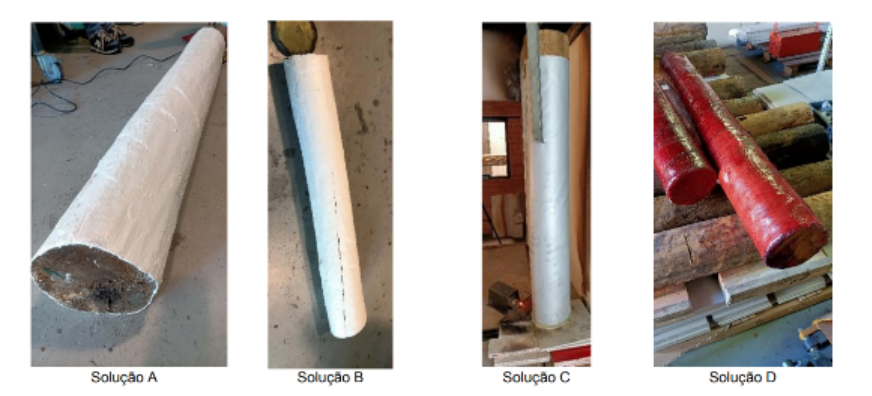 Provetes para ensaio de comportamento ao fogo