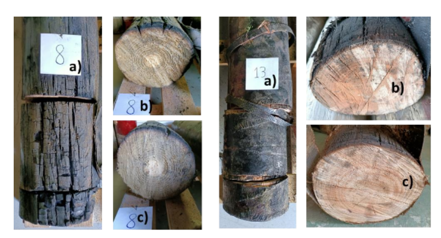 Postes 8 e 13 - ensaiados com proteção tela POLESAVER e manta DURPOLE, respetivamente